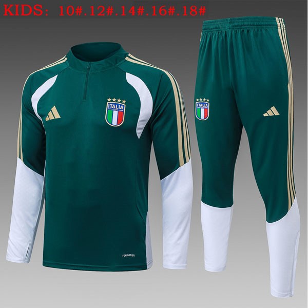 Ninos Sudadera De Training Italia 2026/2027 Verde